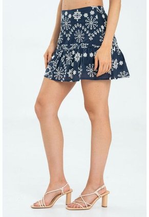 Falda Corta Ojalillo Azul Ragged Pf11320503