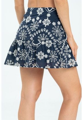 Falda Corta Ojalillo Azul Ragged Pf11320503