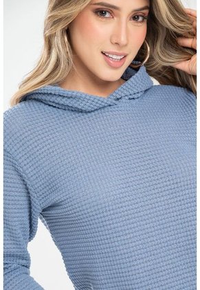 Buzo Con Capucha Azul Ragged Pf31122301