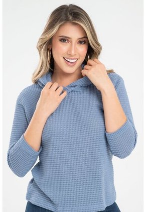 Buzo Con Capucha Azul Ragged Pf31122301