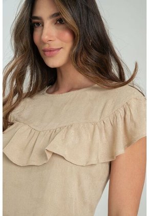 Blusa Etterne Beige Ragged Pf11112946