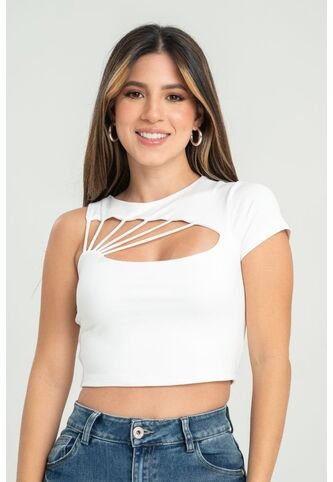 Crop Top Khlara Blanco Ragged Pf31122308 Ragged