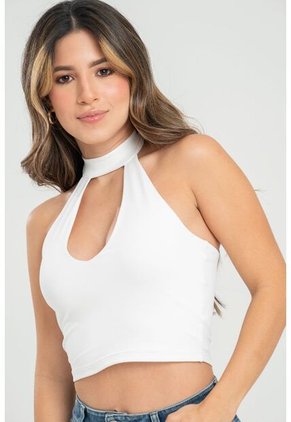 Crop Top Hamei Blanco Ragged Pf31122307