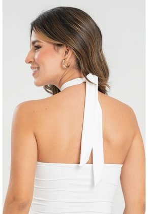 Crop Top Hamei Blanco Ragged Pf31122307