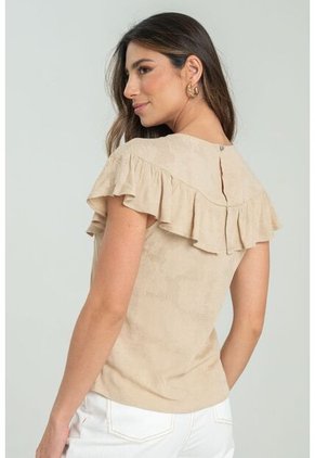 Blusa Etterne Beige Ragged Pf11112946