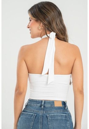 Crop Top Hamei Blanco Ragged Pf31122307