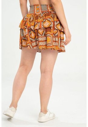 Falda Corta Chain Café Ragged Pf31320349