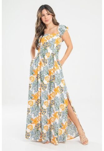 Vestido Largo Harlize Blanco Ragged Pf31511459 Ragged