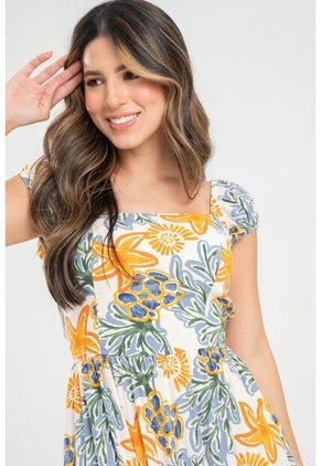 Vestido Largo Harlize Blanco Ragged Pf31511459