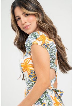 Vestido Largo Harlize Blanco Ragged Pf31511459