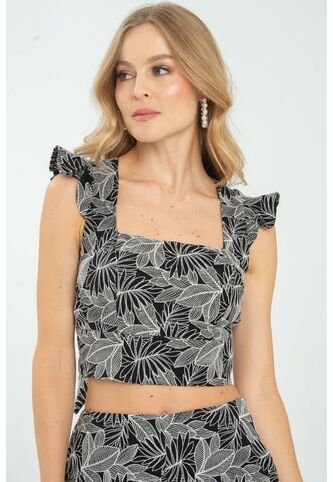 Blusa Summer Negro Ragged Pf11112943 Ragged