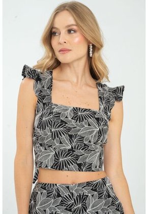 Blusa Summer Negro Ragged Pf11112943