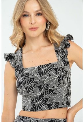 Blusa Summer Negro Ragged Pf11112943