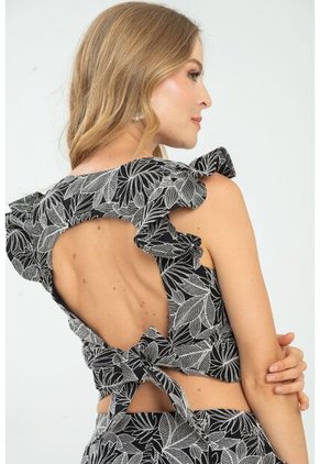 Blusa Summer Negro Ragged Pf11112943