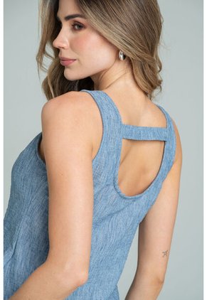 Blusa Carly Azul Ragged Pf11113090