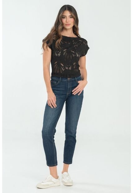 Blusa Isabela Negro Ragged Pf11112945