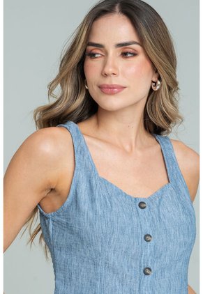 Blusa Carly Azul Ragged Pf11113090