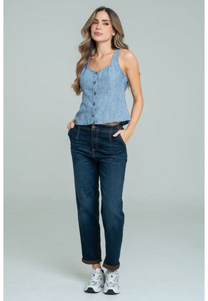 Blusa Carly Azul Ragged Pf11113090