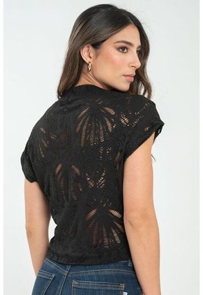 Blusa Isabela Negro Ragged Pf11112945