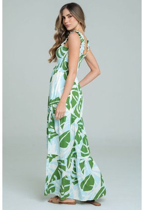 Vestido Canario Azul Ragged Pf11511448