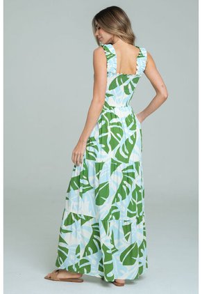 Vestido Canario Azul Ragged Pf11511448