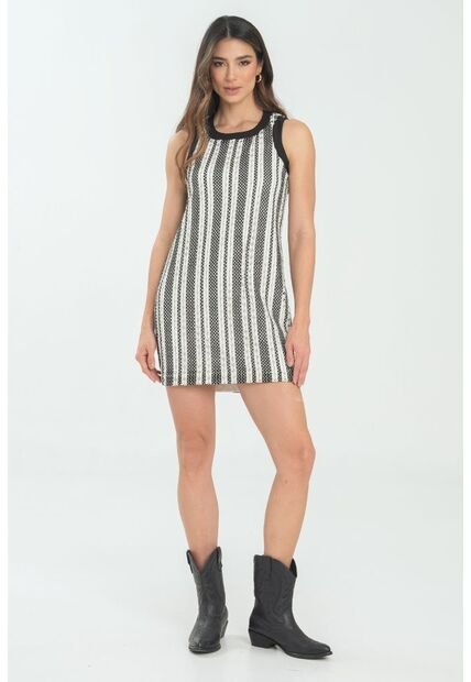 Vestido Corto Lea Negro Ragged Pf11511374