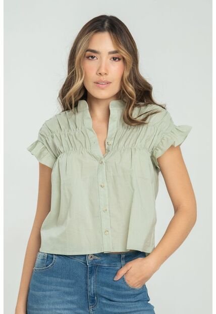 Blusa Cotton Mare Verde Ragged Pf11112904