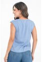 Blusa Rema Azul Ragged Pf31113678 de Ragged