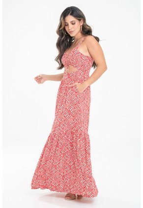 Vestido Delfina Rojo Ragged Pf31511496