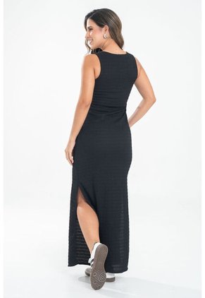 Vestido Emilia Negro Ragged Pf31511551