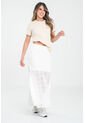 Falda Sirena Tejida Blanco Ragged Pf31320364 de Ragged