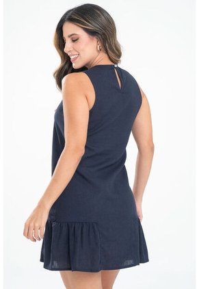 Vestido Corto Anzhio Azul Ragged Pf31511553
