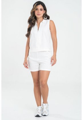Short Summer Blanco Ragged Pf31340244