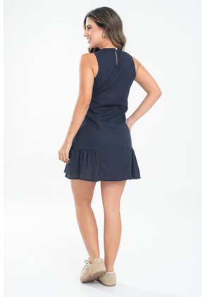 Vestido Corto Anzhio Azul Ragged Pf31511553