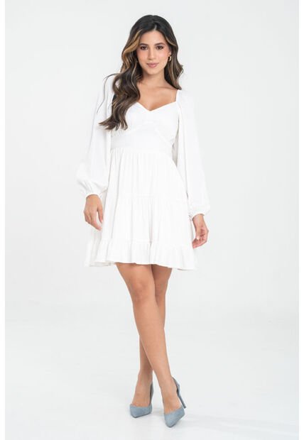 Vestido Melanie Blanco Ragged Pf31511476