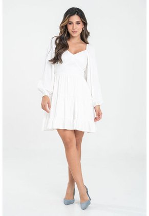 Vestido Melanie Blanco Ragged Pf31511476