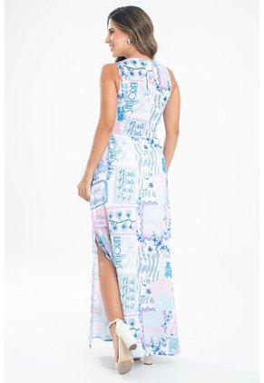 Vestido Dolce Azul Ragged Pf31511544