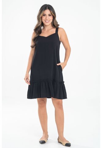 Vestido Corto Evhie Negro Ragged Pf31511542 Ragged