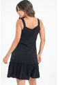 Vestido Corto Evhie Negro Ragged Pf31511542 de Ragged