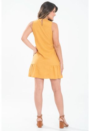 Vestido Corto Anzhio Amarillo Ragged Pf31511553