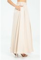 Falda Larga Abertura Beige Ragged Pf17320008 de Ragged