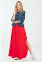 Falda Larga Abertura Rojo Ragged Pf17320008 de Ragged