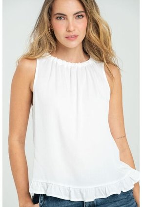 Blusa Asterhia Blanco Ragged Pf11112960