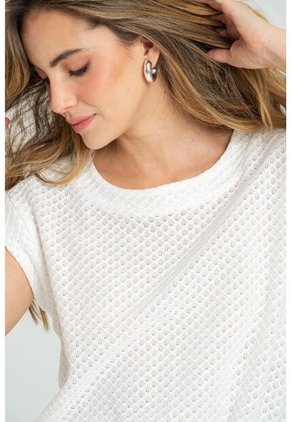 Blusa Tejida Veuve Blanco Ragged Pf11112968