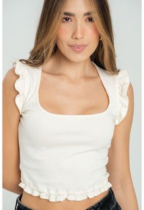 Top Mocha Blanco Ragged Pf11121156