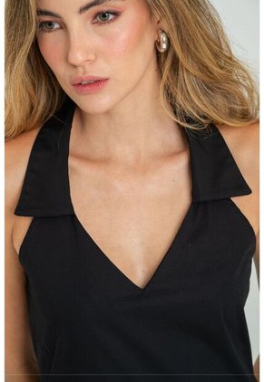 Vestido Karla Negro Ragged Pf11511381