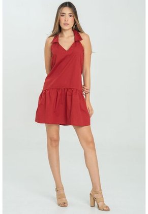 Vestido Karla Rojo Ragged Pf11511381