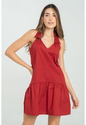 Vestido Karla Rojo Ragged Pf11511381