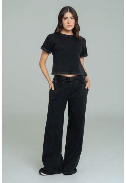 Pantalon Ozen Negro Ragged Pf21310032