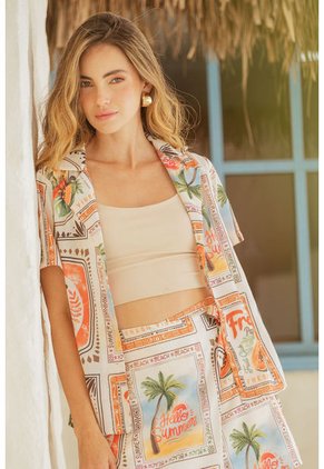 Camisa Summer Blanco Ragged Pf11112978